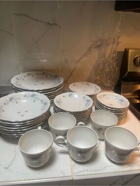 Vtg Johann Haviland Blue Garland Bavaria Germany 46pc. China Set Mint Condition